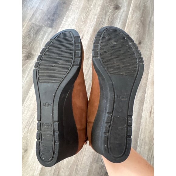 Ugg Waterproof Indra Wedge Pull On Ankle Boots Sz 7 Brown Boho - Picture 11 of 11